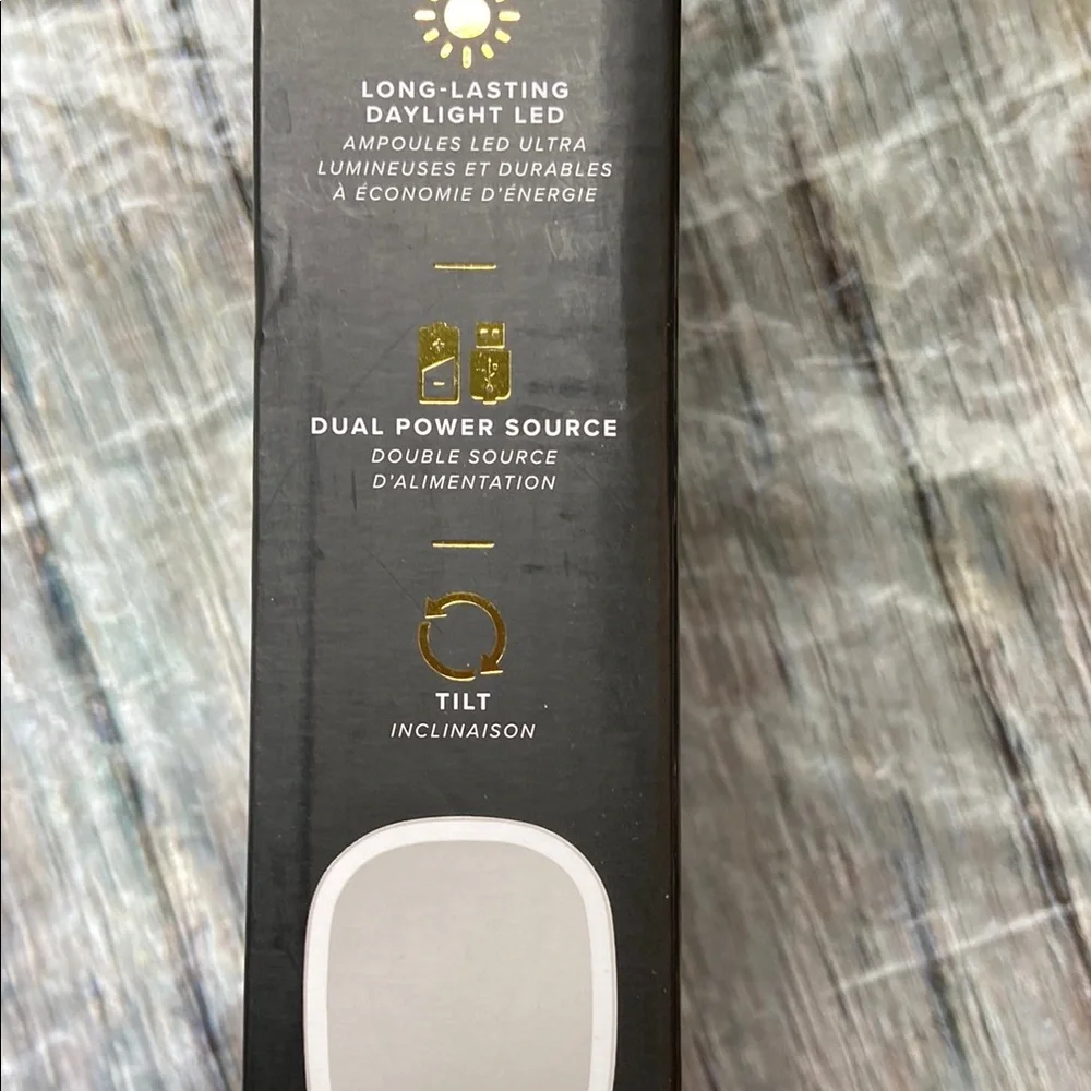 New Impressions Touch Highlight LED Makeup Mirror - White